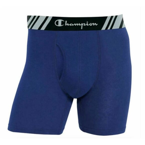 CHAMPION ELITE MENS NEW BLUE X-TEMP DOUBLE DRY TECHNOLOGY BOXER BRIEFS 1 PAIR M - Picture 1 of 10